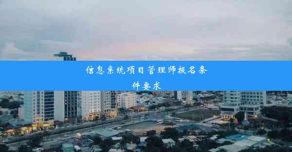 信息系统项目管理师报名条件要求