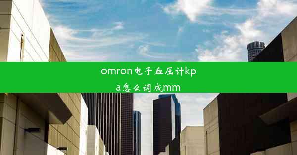 omron电子血压计kpa怎么调成mm