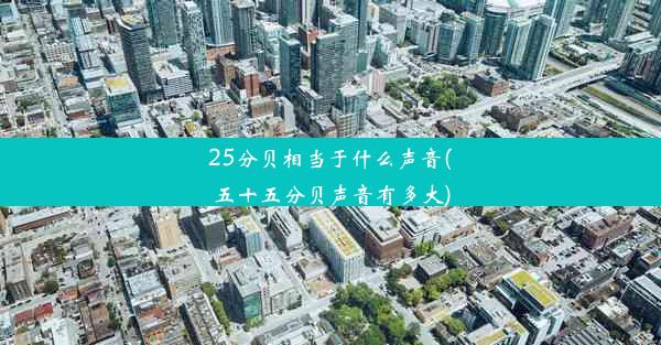 <b>25分贝相当于什么声音(五十五分贝声音有多大)</b>