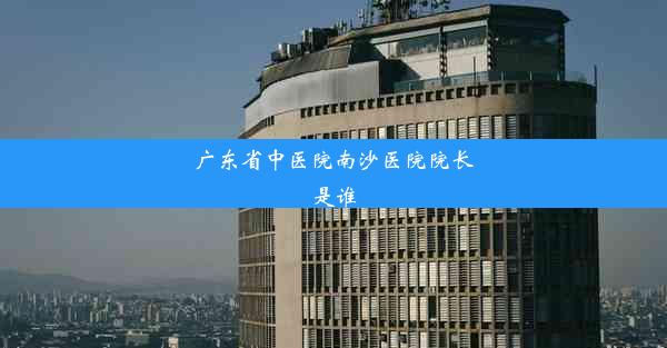 广东省中医院南沙医院院长是谁