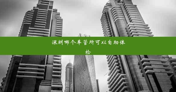 深圳哪个车管所可以自助体检