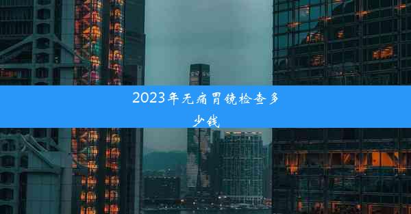 2023年无痛胃镜检查多少钱