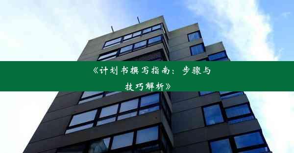 《计划书撰写指南：步骤与技巧解析》