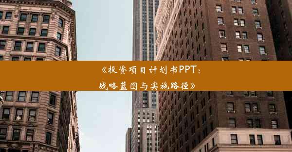 《投资项目计划书PPT：战略蓝图与实施路径》