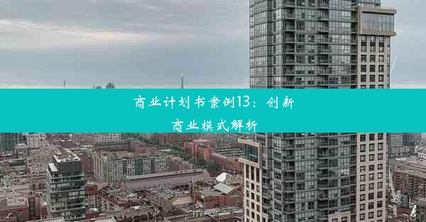 商业计划书案例13：创新商业模式解析