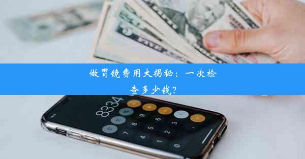 做胃镜费用大揭秘：一次检查多少钱？