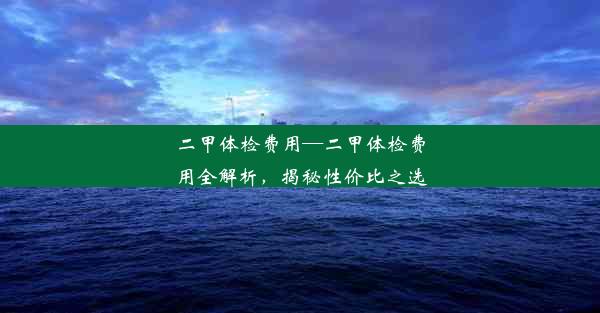 二甲体检费用—二甲体检费用全解析，揭秘性价比之选