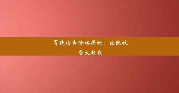 胃镜检查价格揭秘：医院收费大起底