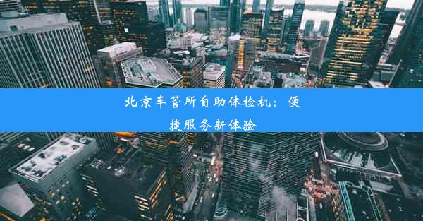 北京车管所自助体检机：便捷服务新体验