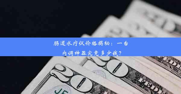 肠道水疗仪价格揭秘：一台内调神器究竟多少钱？