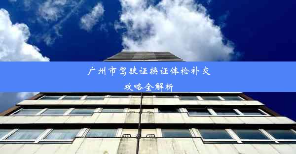 广州市驾驶证换证体检补交攻略全解析