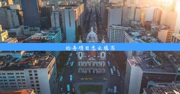 <b>检查项目怎么填写</b>