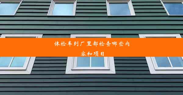 体检车到厂里都检查哪些内容和项目