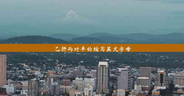 乙肝两对半的缩写英文字母