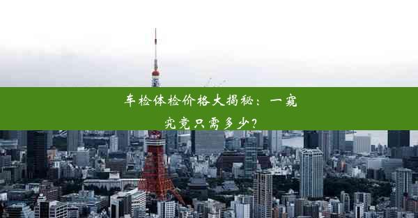 车检体检价格大揭秘：一窥究竟只需多少？