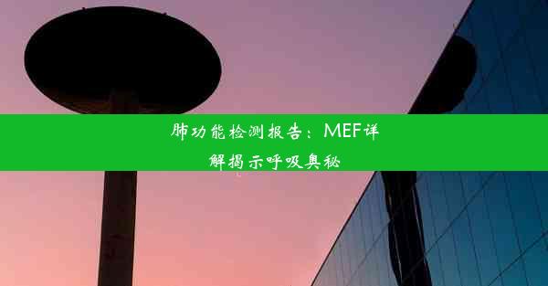 肺功能检测报告：MEF详解揭示呼吸奥秘