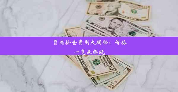 胃痛检查费用大揭秘：价格一览表揭晓