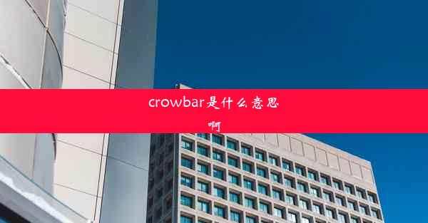 crowbar是什么意思啊