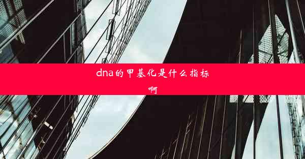 dna的甲基化是什么指标啊