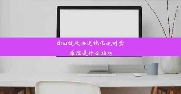 dna凝胶快速纯化试剂盒原理是什么指标