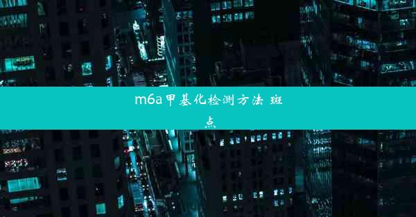 m6a甲基化检测方法 斑点