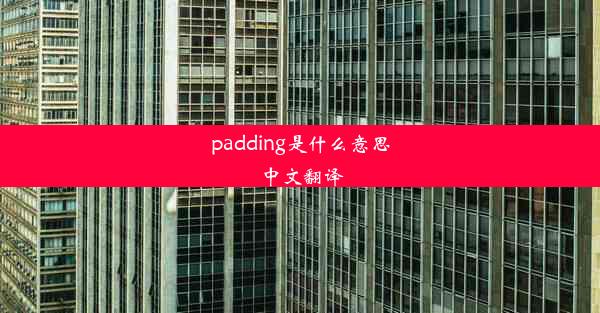 padding是什么意思中文翻译