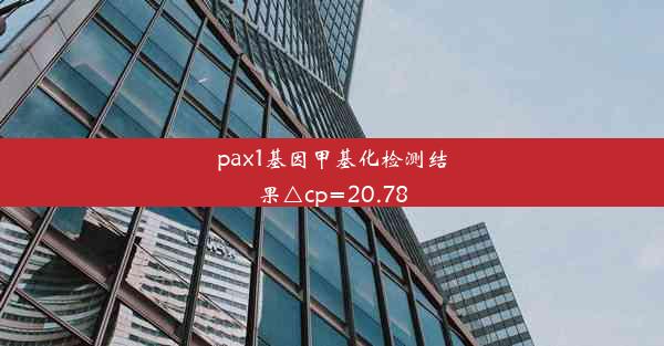 <b>pax1基因甲基化检测结果△cp=20.78</b>