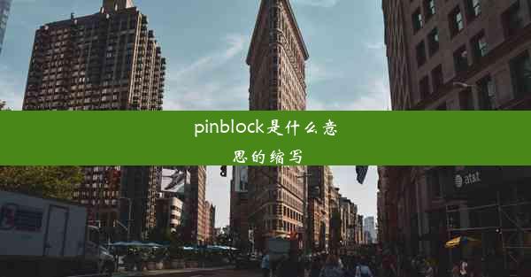 pinblock是什么意思的缩写