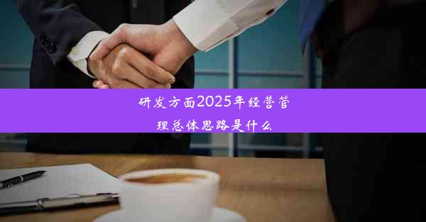 研发方面2025年经营管理总体思路是什么