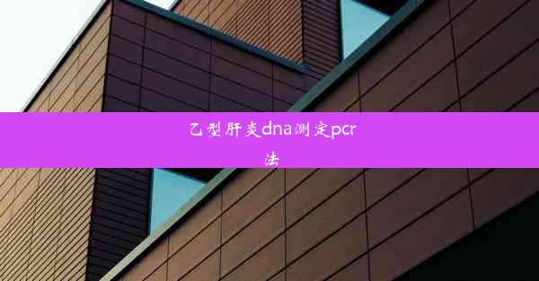 乙型肝炎dna测定pcr法