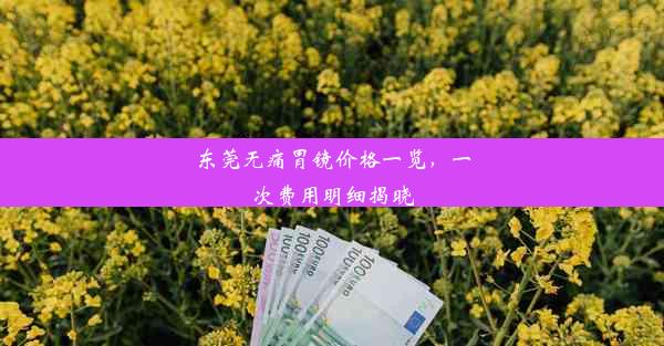 东莞无痛胃镜价格一览，一次费用明细揭晓