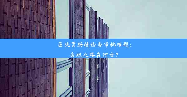 医院胃肠镜检查审批难题：合规之路在何方？