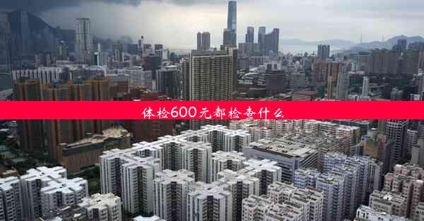 体检600元都检查什么