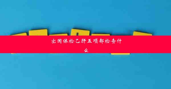 出国体检乙肝五项都检查什么