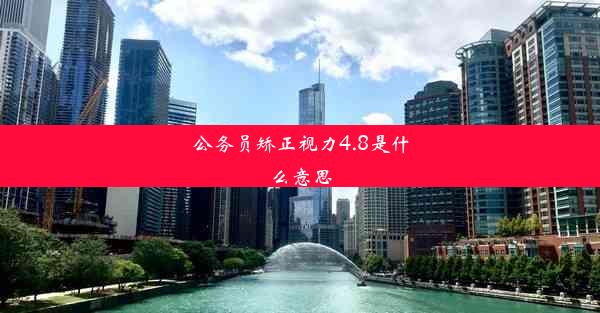 公务员矫正视力4.8是什么意思