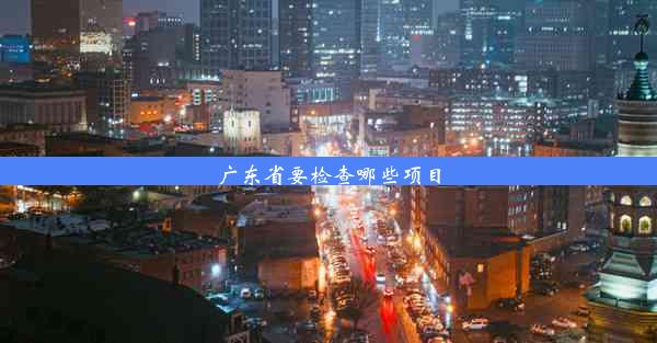 <b>广东省要检查哪些项目</b>