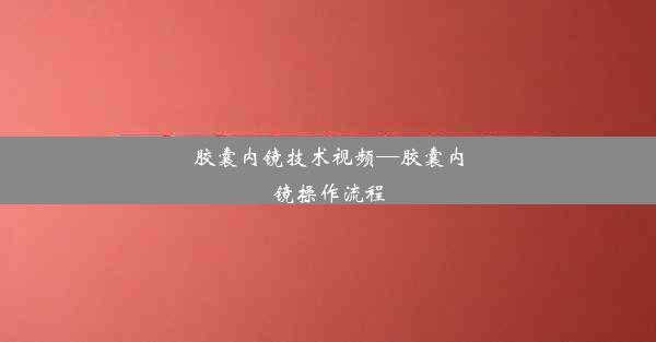 胶囊内镜技术视频—胶囊内镜操作流程