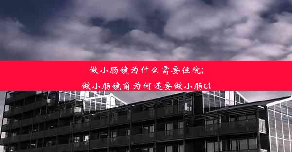 <b>做小肠镜为什么需要住院;做小肠镜前为何还要做小肠ct</b>