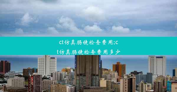 ct仿真肠镜检查费用;ct仿真肠镜检查费用多少