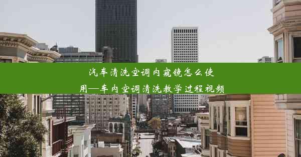 汽车清洗空调内窥镜怎么使用—车内空调清洗教学过程视频