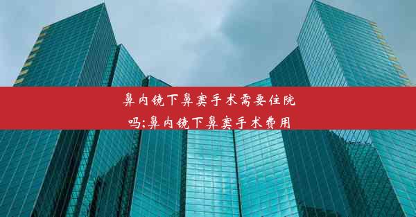 鼻内镜下鼻窦手术需要住院吗;鼻内镜下鼻窦手术费用