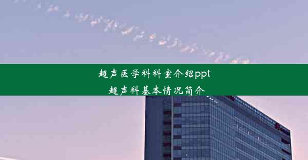 超声医学科科室介绍ppt_超声科基本情况简介