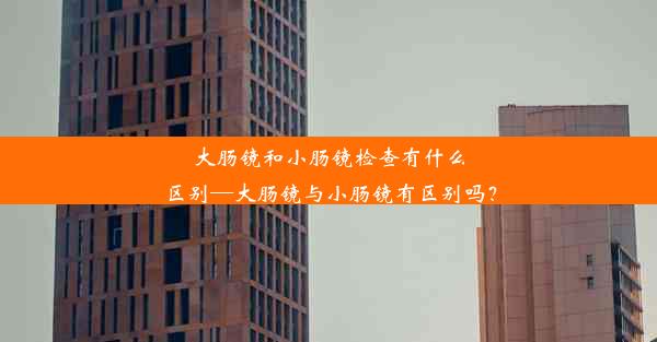 大肠镜和小肠镜检查有什么区别—大肠镜与小肠镜有区别吗？