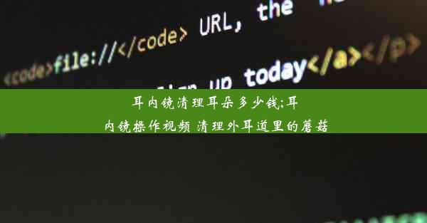 耳内镜清理耳朵多少钱;耳内镜操作视频 清理外耳道里的蘑菇