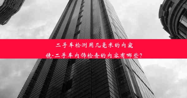 二手车检测用几毫米的内窥镜-二手车内饰检查的内容有哪些？