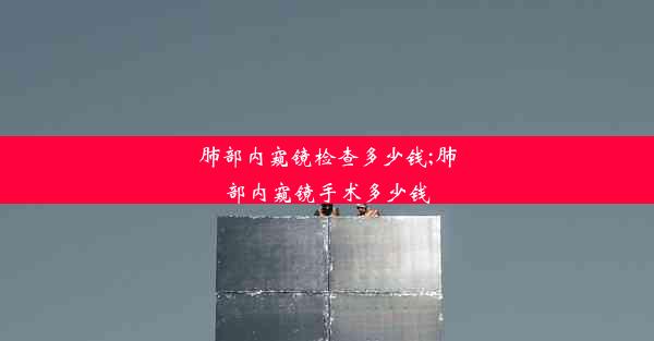 肺部内窥镜检查多少钱;肺部内窥镜手术多少钱