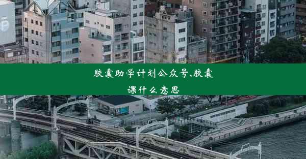 胶囊助学计划公众号,胶囊课什么意思