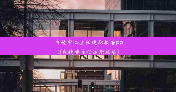 内镜中心主任述职报告ppt(内镜室主任述职报告)