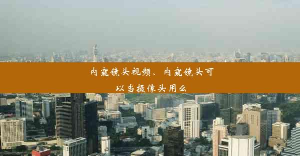 内窥镜头视频、内窥镜头可以当摄像头用么