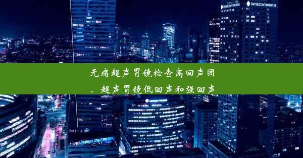 无痛超声胃镜检查高回声团、超声胃镜低回声和强回声